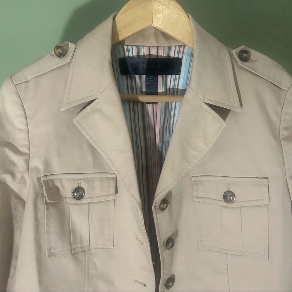 Luxury is a State of Mind Apostrophe Cream Blazer Size 14 Petite